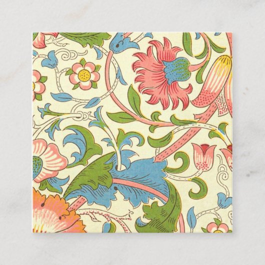 Lodden Pattern (1884) van William Morris Vierkante Visitekaartje (Voorkant)