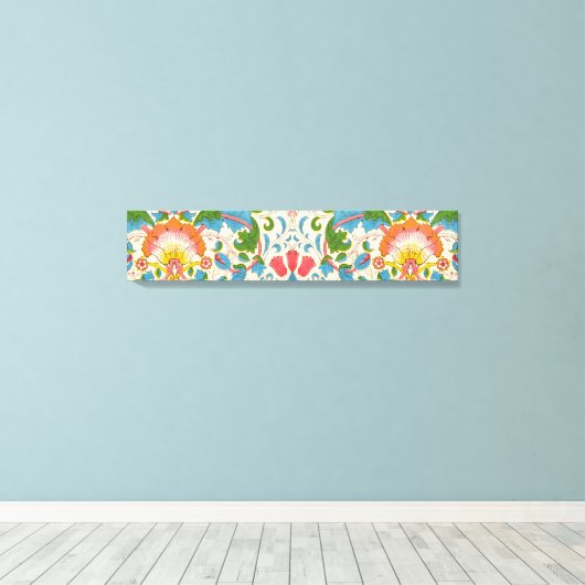 Lodden Roos (door William Morris) Canvas Afdruk (Insitu (Houten vloer))