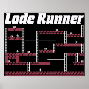 Lode Runner Video Game retro-thema Poster