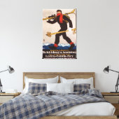 Loden Ski Clothes Skiing Advertisement Poster Canvas Afdruk (Insitu (Slaapkamer))