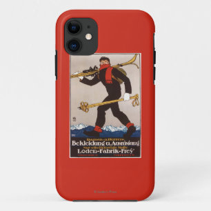 Loden Ski Clothes Skiing Advertisement Poster iPhone 11 Hoesje