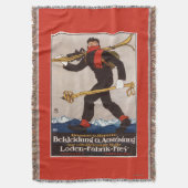 Loden Ski Clothes Skiing Advertisement Poster Deken (Voorkant Verticaal)