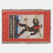 Loden Ski Clothes Skiing Advertisement Poster Deken (Voorkant)