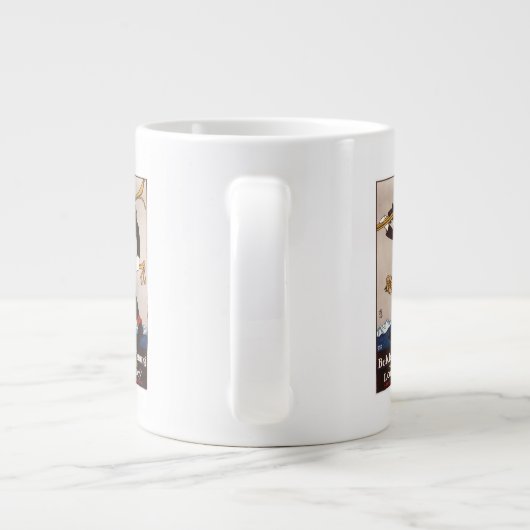 Loden Ski Clothes Skiing Advertisement Poster Grote Koffiekop (Achterkant)