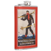 Loden Ski Clothes Skiing Advertisement Poster Heupfles (Rechts)