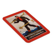 Loden Ski Clothes Skiing Advertisement Poster Magneet (Rechterzijde)