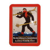 Loden Ski Clothes Skiing Advertisement Poster Magneet (Verticaal)