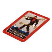 Loden Ski Clothes Skiing Advertisement Poster Magneet (Linkerzijde)