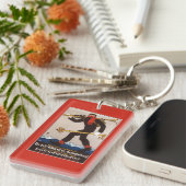 Loden Ski Clothes Skiing Advertisement Poster Sleutelhanger (Voorkant Rechts)