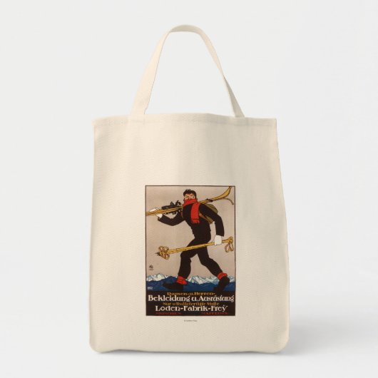 Loden Ski Clothes Skiing Advertisement Poster Tote Bag (Voorkant)