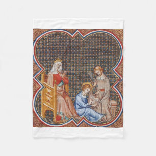 Lodewijk IX van Frankrijk Patroon van Koningen Kun Fleece Deken