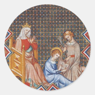 Lodewijk IX van Frankrijk Patroon van Koningen Kun Ronde Sticker