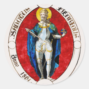 Lodewijk IX van Frankrijk Patroon van Koningen Ronde Sticker