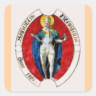 Lodewijk IX van Frankrijk Patroon van Koningen Vierkante Sticker