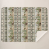 Lodge Bear Plaid Sherpa Deken (Voorkant (horizontaal))