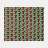 Lodge Borzoi Buffalo Plaid Fleece Deken (Voorkant (Horizontaal))