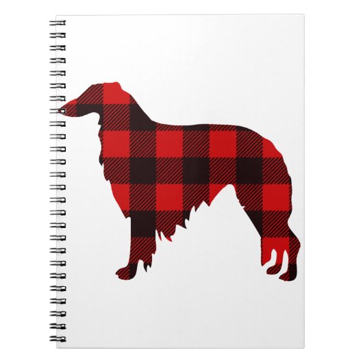 Lodge Borzoi Buffalo Plaid Notitieboek (Voorkant)