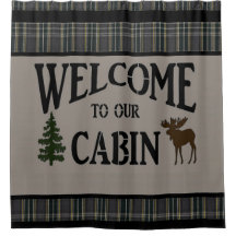 "Lodge/Cabin" SHOWER CURTAGE