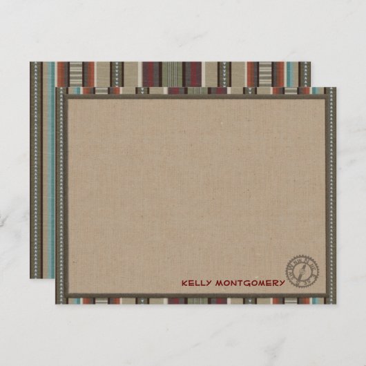 Lodge-stijl, aangepaste flatpanel-kaarten - kompas kaart (Voorkant / Achterkant)