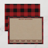 Lodge Style Personated Flat Note-kaarten - Canoe Notitiekaartje (Voorkant / Achterkant)