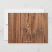 Lodge Style Personated Flat Note-kaarten - Hout Kaart (Achterkant)