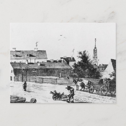 Lodging bij de Rosenthaler gate Briefkaart (Voorkant)