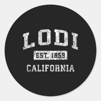 Lodi California CA opgericht sport Ronde Sticker