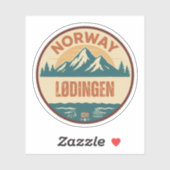 Lødingen, Noorwegen Norway Sticker (Vel)