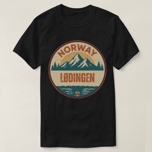 Lødingen, Norge Noorwegen T-shirt (Design voorkant)