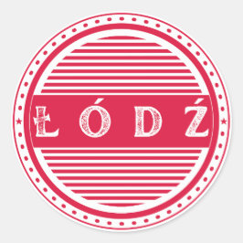 Lodz City Pride Embleem – Poolse identiteit Ronde Sticker