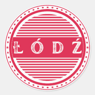 Lodz City Pride Embleem – Poolse identiteit Ronde Sticker