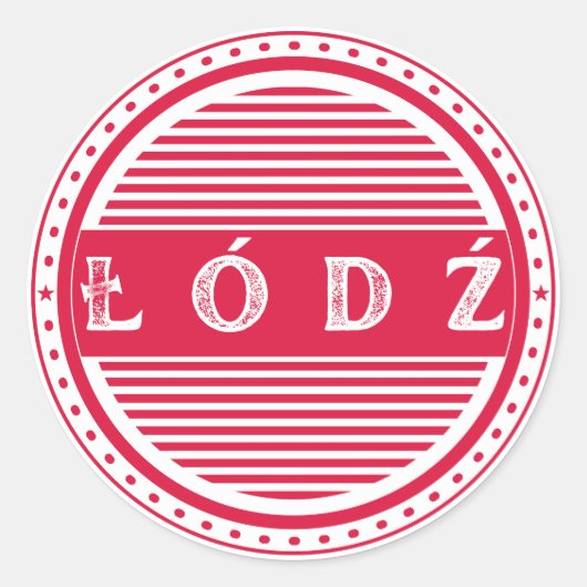 Lodz City Pride Embleem – Poolse identiteit Ronde Sticker (Voorkant)