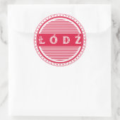 Lodz City Pride Embleem – Poolse identiteit Ronde Sticker (Tas)