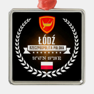 Łódź Metalen Ornament