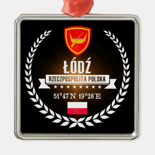 Łódź Metalen Ornament (Voorkant)