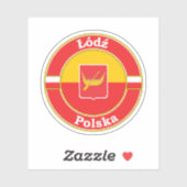 Lodz Polen Circle Embleem Sticker (Vel)