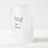 Lodz Polska (Polen) Poolse coördinaten Matglas Bierpul (Voorkant links)