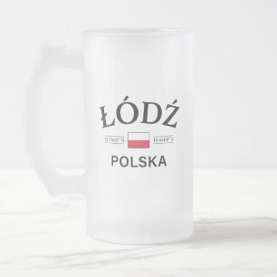 Lodz Polska (Polen) Poolse coördinaten Matglas Bierpul