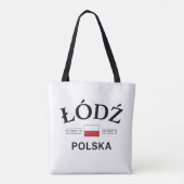Lodz Polska (Polen) Poolse coördinaten Tote Bag (Achterkant)