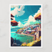 Loe Engeland vintage reisillustratie Briefkaart (Voorkant)