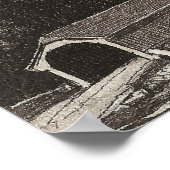 Loèche Zwitserland vanaf Antiek afdruk Poster (Hoek)