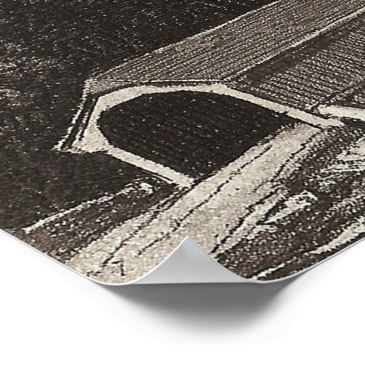 Loèche Zwitserland vanaf Antiek afdruk Poster (Hoek)