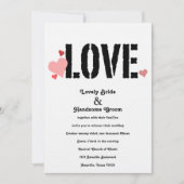 Loef in de roze zwarte tweeslachtige uitnodiging v (Voorkant)