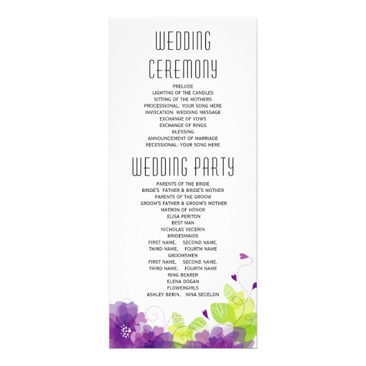 Loefviolet programma voor de kalligrafie van bloem (Achterkant)