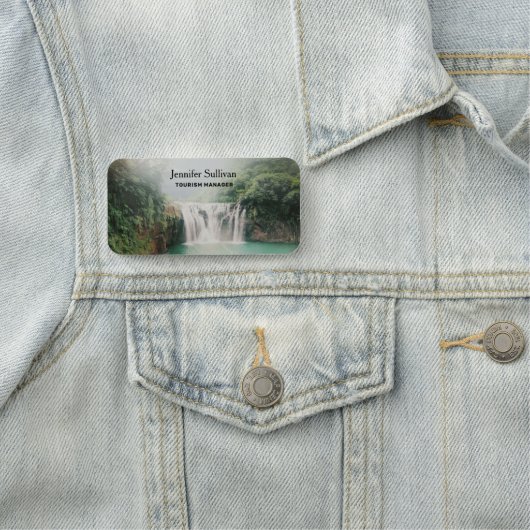 Loefwaterval in een bergbos naamplaatje (In situ)