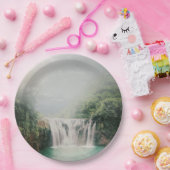 Loefwaterval in een bergbos papieren bordje (Feest)