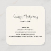 Loefwaterval in een bergbos vierkante visitekaartje (Achterkant)