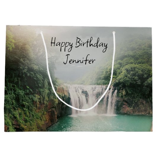 Loefwaterval in het gebergte Birthday Groot Cadeauzakje (Achterkant)