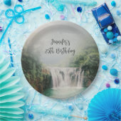 Loefwaterval in het gebergte Birthday Papieren Bordje (Feest)