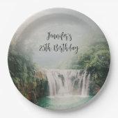 Loefwaterval in het gebergte Birthday Papieren Bordje (Voorkant)